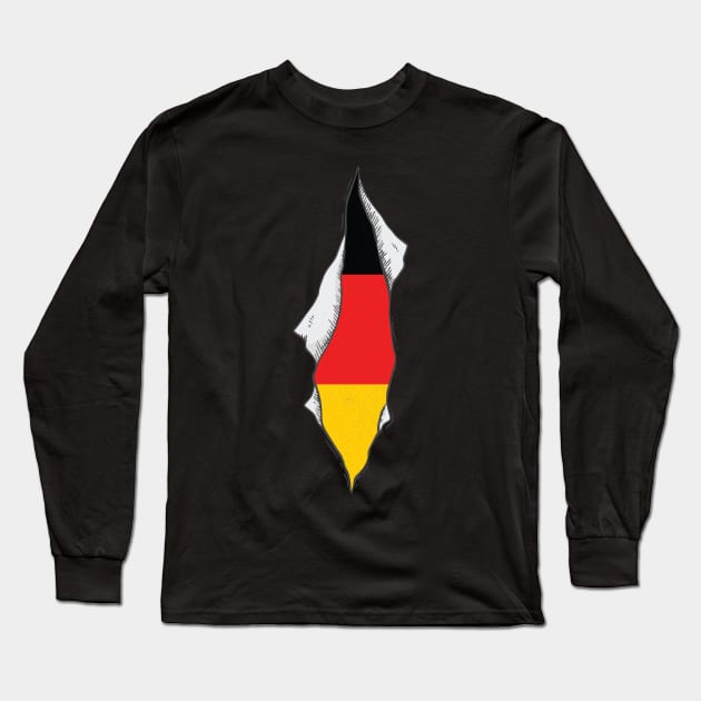 germany flag proud german Long Sleeve T-Shirt by HawaiPlus